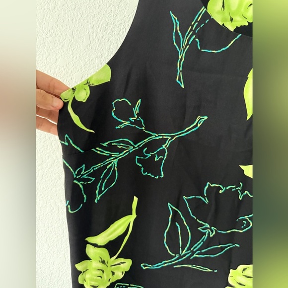 Studio 1 Women's Black Floral Maxi Dress 14 Petite Spring Vintage - Picture 5 of 14